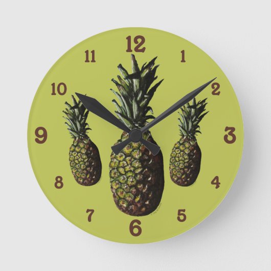 Ananas-Acrylwand-Uhr Runde Wanduhr (Vorderseite)