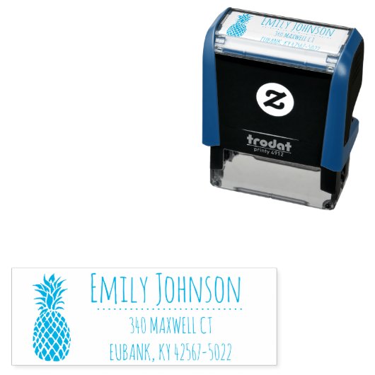 Ananas-Adresse Permastempel (Beispiel)