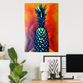 Ananas | AI Art Poster (Heimbüro)