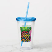 Ananas Akrylic Tumbler Acryltrinkbecher (Rückseite)