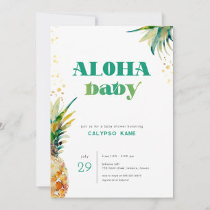 Ananas Aloha Baby Tropical Baby Shower Einladung