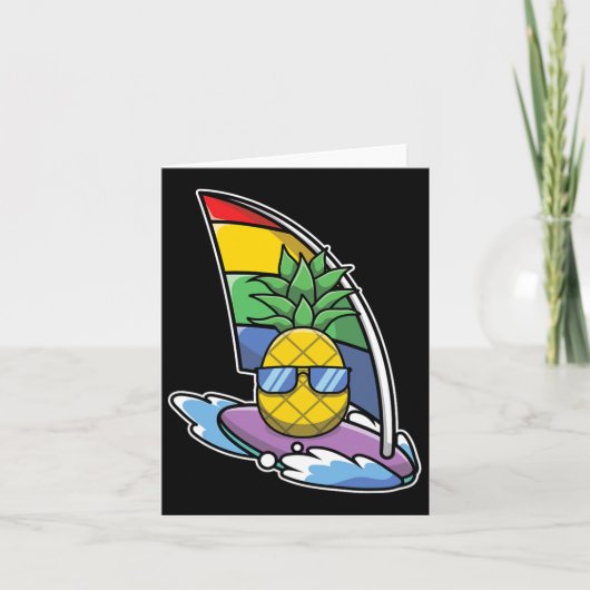 Ananas Aloha Beach Hawaii Windsurfgeschenk - Karte (Vorderseite)