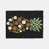 Ananas Aloha Beaches Hawaii Baseball Geschenk - Ka Fleecedecke (Vorderseite (Horizontal))
