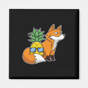 Ananas Aloha Beaches Hawaii Fox - Red Fox Magnet