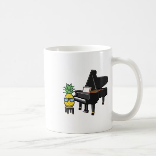 Ananas Aloha Beaches Hawaii Piano Geschenk - Piani Kaffeetasse (Rechts)