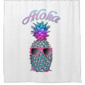 Ananas-Aloha Duschvorhang (Vorderseite)