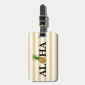 Ananas-Aloha Gepäckanhänger (Vorderseite vertikal)