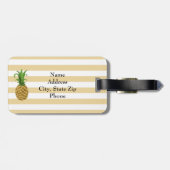 Ananas-Aloha Gepäckanhänger (Rückseite horizontal)