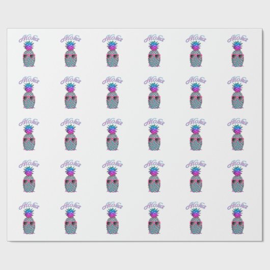 Ananas-Aloha Geschenkpapier (Flach)