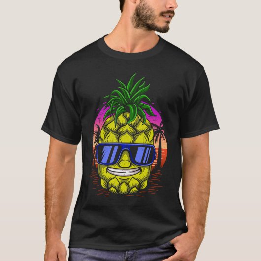 Ananas Aloha Honolulu Tropical T-Shirt (Vorderseite)