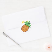 Ananas Aloha Runder Aufkleber (Umschlag)