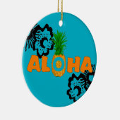 Ananas Aloha - Strand Weihnachtsgeschmack Keramikornament (Rechts)