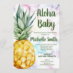 Ananas Aloha Summer Tropical Fruit Baby Dusche Einladung