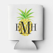 Ananas Aloha Tropical Monogram Dosenkühler (Rückseite)
