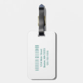 Ananas-Aloha tropisches Gepäckanhänger (Rückseite vertikal)