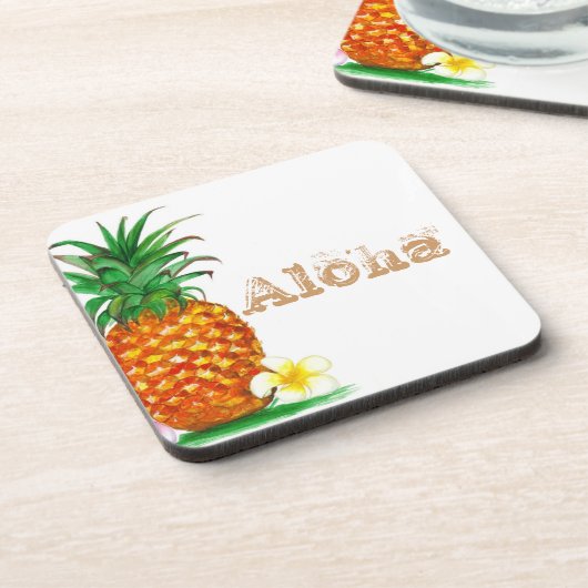 Ananas - Aloha Untersetzer (Linke Seite)