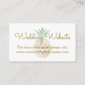 Ananas Aloha Wedding Website Card Beilage Begleitkarte (Vorderseite)
