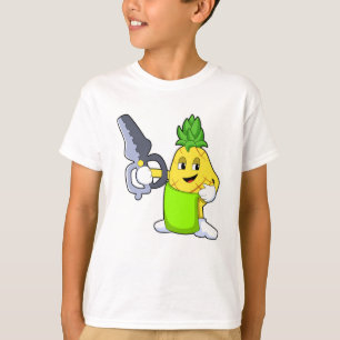 Ananas als Friseur mit Scheren & Razor T-Shirt