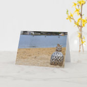 Ananas am Strand Karte (Gelbe Blume)