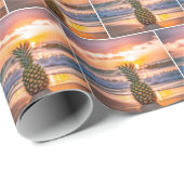 Ananas am Sunset Beach Geschenkpapier (Rolleneckpunkt)