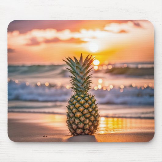 Ananas am Tropical Beach Mousepad (Vorne)