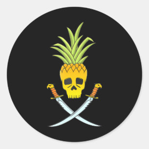 Ananas-Ananas-Ananas Runder Aufkleber