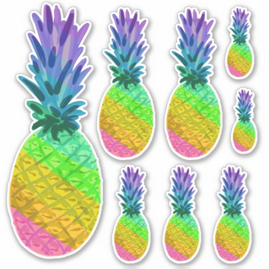 Ananas-Ananas-Aufkleber, alle Größen von Aufkleber (Vorderseite)