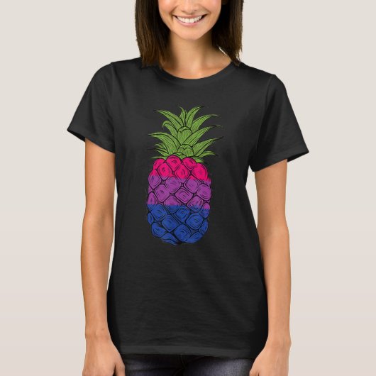 Ananas-Ananas-Bi Pride LGBTQ Ananas Pride T-Shirt (Vorderseite)