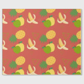 Ananas-Ananas-Früchte Geschenkpapier (Flach)