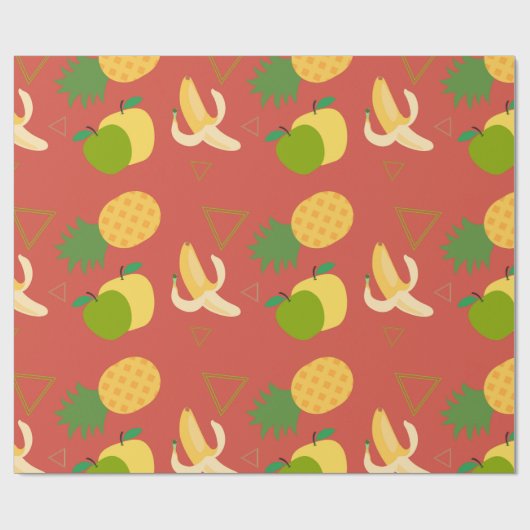 Ananas-Ananas-Früchte Geschenkpapier (Flach)