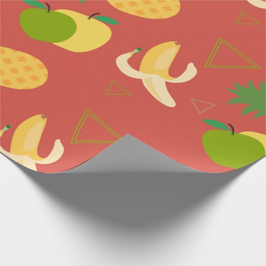 Ananas-Ananas-Früchte Geschenkpapier (Ecke)
