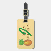 Ananas-Ananas-Früchtemonogramm Gepäckanhänger (Vorderseite vertikal)