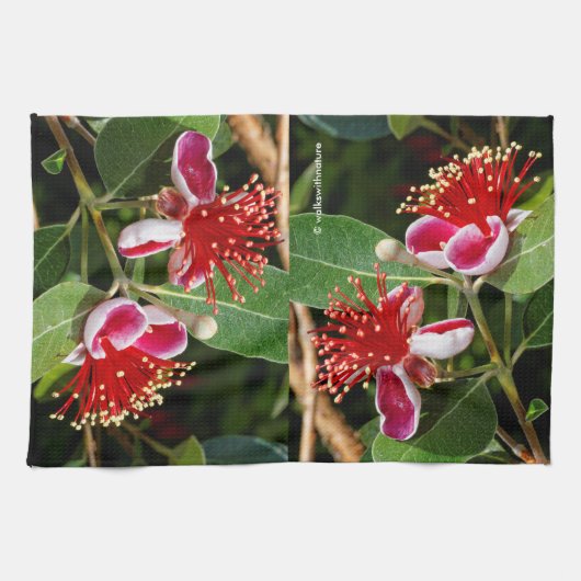 Ananas-Ananas-Guava / Guavasteen Geschirrtuch (Horizontal)