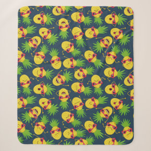 Ananas, Ananas, handgezeichnet, Sommermuster. Sherpadecke