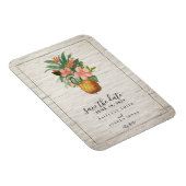 Ananas-Ananas-Hochzeit spart das Datum Magnet (Rechte Seite)