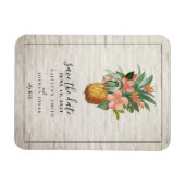 Ananas-Ananas-Hochzeit spart das Datum Magnet (Horizontal)