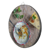 Ananas-Ananas-Kutney auf rustikalem Holz Dartscheibe (Vorderseite rechts)