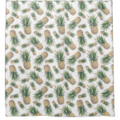 Ananas-Ananas-Muster Duschvorhang (Vorderseite)