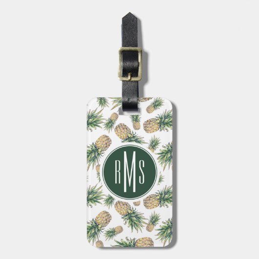 Ananas-Ananas-Muster Gepäckanhänger (Vorderseite vertikal)