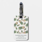 Ananas-Ananas-Muster Gepäckanhänger (Rückseite vertikal)