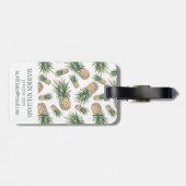 Ananas-Ananas-Muster Gepäckanhänger (Rückseite horizontal)