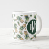 Ananas-Ananas-Muster Jumbo-Tasse (Vorderseite Rechts)