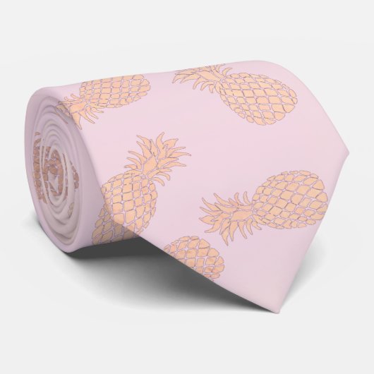 Ananas-Ananas-Muster Krawatte (Gerollt)