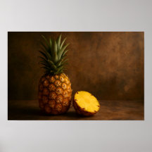Ananas & Ananas Scheibe Rustikales Grunge-Foto