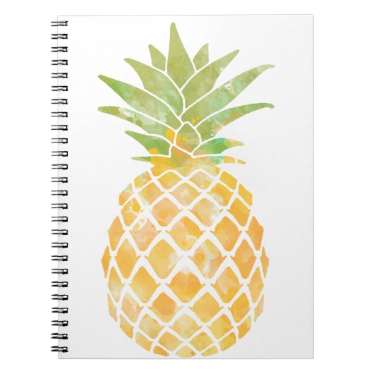 Ananas-Ananas-Stift Gelb und Grün Notizblock (Vorderseite)