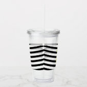 Ananas-Ananas-Streifen Monogramm Acryltrinkbecher (Rechts)