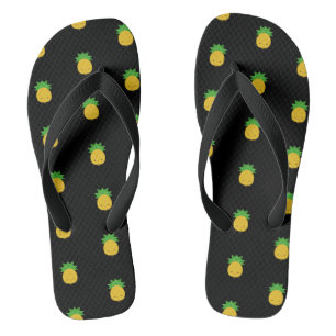 Ananas-Ananas-Süßsandalen aus Kawaii, schwarz ge Badesandalen