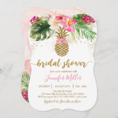 Ananas-Ananas-tropisches Brautparty Einladung (Vorne/Hinten)