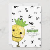 Ananas-Apologie-Karte Ankündigung (Vorderseite)