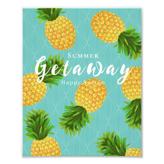 Ananas Aqua Fotodruck (Vorne)